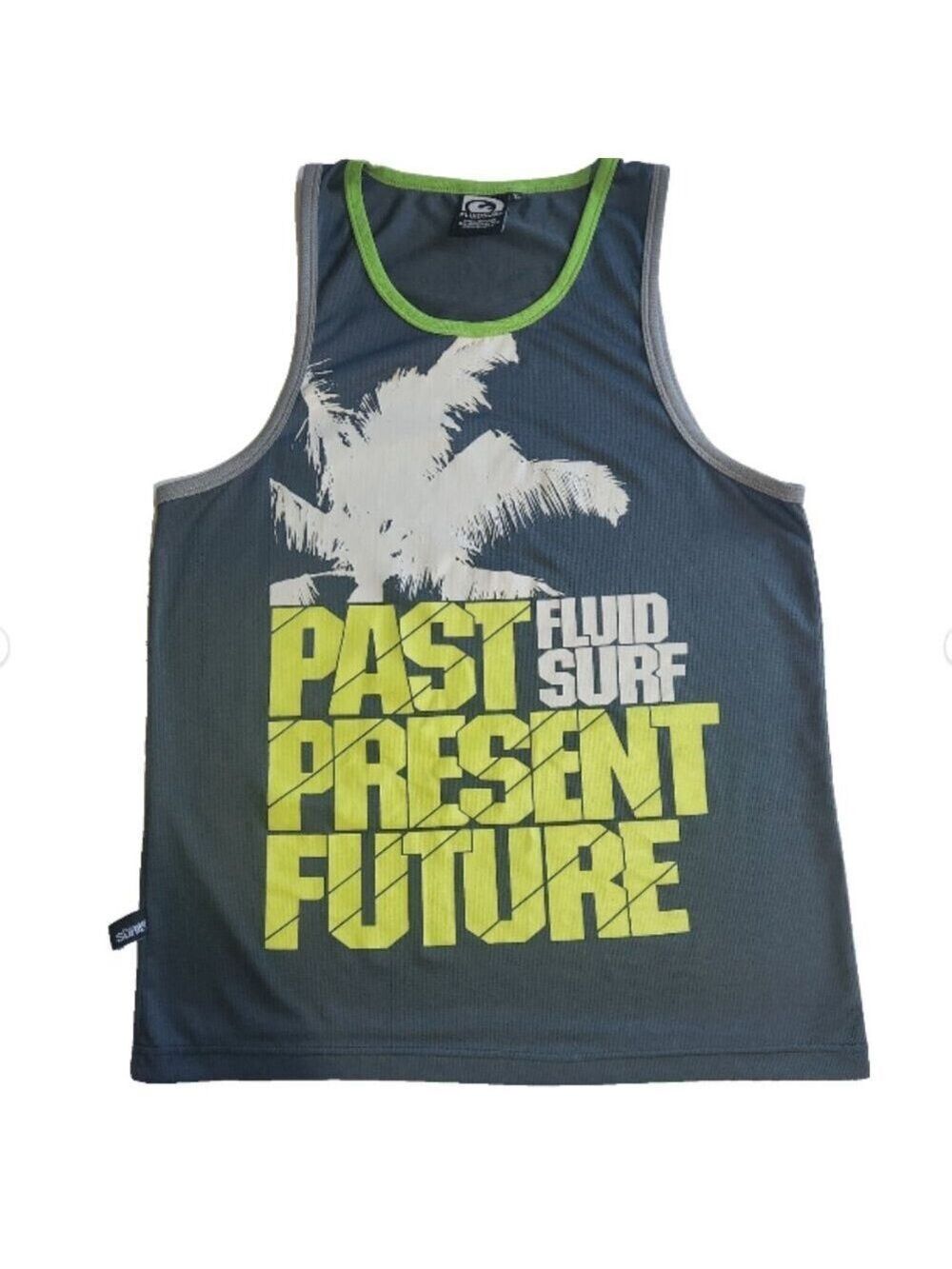 Fluidsurf Tank Top Shirt Sleeveless Men's Xl Beach Surfing Jersey Graphic